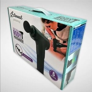 NIB Eternal Lifestyle Deep Tissue Body Massager 4 Attachments & 6 Speeds